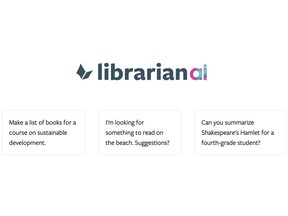 Preview of Legible LibrarianAI interface