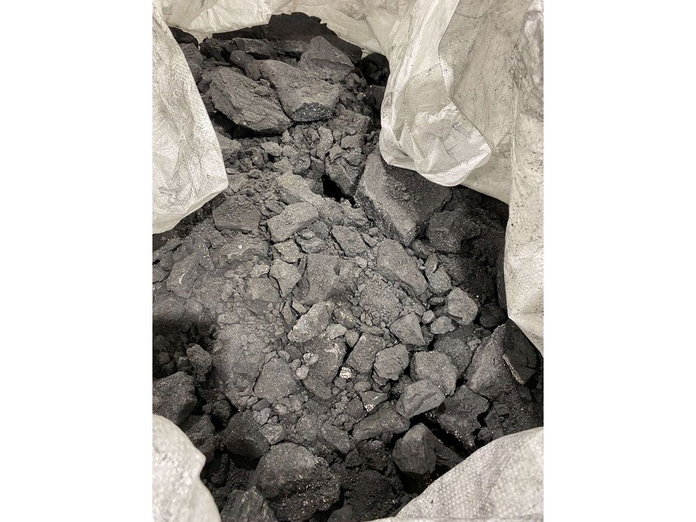 Black mass material being processed at Electra's refinery complex north of Toronto