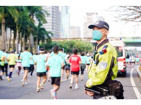 Shenzhen Police is maintaining public order and safety at the event