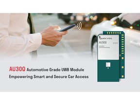Quectel announces the launch of the ultra-wideband (UWB) automotive grade AU30Q module, which enables the newest generation digital car keys with improved location and security capabilities.