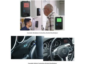 Contactless Alcohol Breathalyzer for workplace and vehicles (Cannabix Technologies Inc)