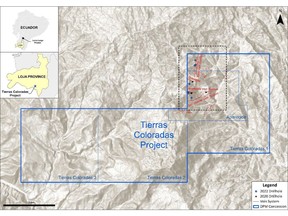 Tierras Coloradas Concessions: Location and Geology