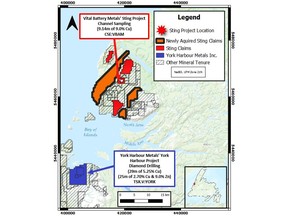 Location map of additional mineral tenure acquired at the Sting Project