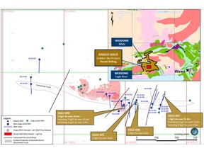 Surface Map – Dorset Gold Trend new drilling, Golden Sky Project Location Map