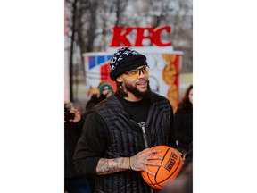 NBA Star Gary Trent Jr. gets buckets with Toronto fans at KFCourt, the world's first outdoor winterized basketball court