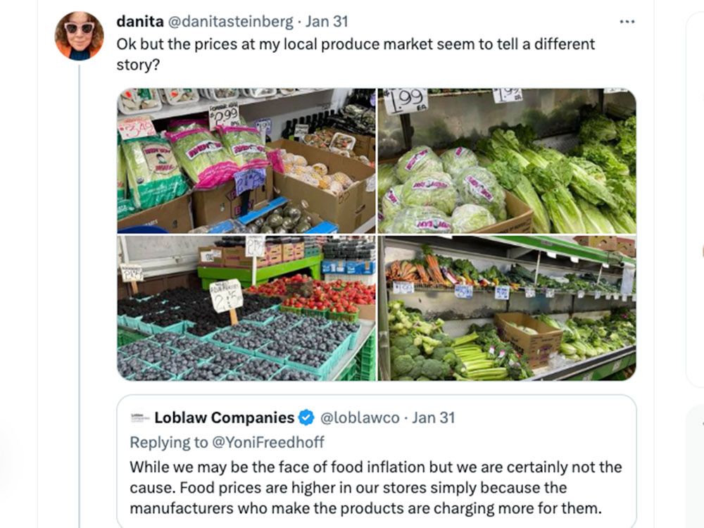 Loblaw fights back after price freeze removal draws Twitter criticism