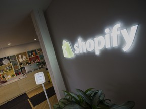 The entrance to Shopify Inc.'s Toronto headquarters.