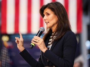Republican presidential candidate and former South Carolina governor Nikki Haley attends a campaign, after announcing her 2024 presidential campaign, in Urbandale, Iowa.