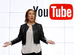 FILE - YouTube CEO Susan Wojcicki speaks during the introduction of YouTube TV at YouTube Space LA on Feb. 28, 2017, in Los Angeles. Wojcicki announced Thursday, Feb. 16, 2023, that she is stepping down as CEO at YouTube after spending nine years as the head of the social media platform.