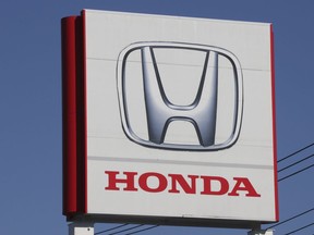 FILE - The logo of Honda Motor Co., is seen in Yokohama, near Tokyo on Dec. 15, 2021. Honda and the U.S. government are urging owners of about 8,200 older vehicles not to drive them until dangerous air bag inflators are replaced. The National Highway Traffic Safety Administration on Friday, Feb. 3, 2023, issued a "Do Not Drive" advisory for the 2001 through 2003 vehicles with Takata inflators that have a high possibility of exploding in a crash.
