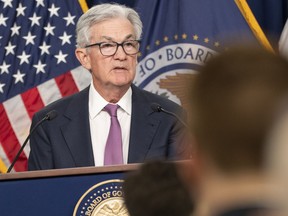 File - Federal Reserve chairman Jerome Powell speaks during a news conference, Wednesday, Feb. 1, 2023, at the Federal Reserve Board in Washington. On Wednesday, the Federal Reserve releases minutes from its February meeting when it raised its benchmark lending rate by 25 basis points.