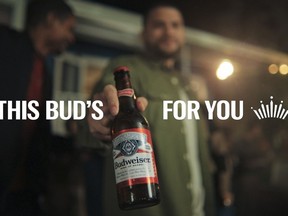 This photo provided by Budweiser shows a scene from Budweiser's 2023 Super Bowl NFL football ad. Broadcaster Fox says it has sold out all of its Super Bowl LVII ad space as of the end of January. The big game between the Kansas City Chiefs and the Philadelphia Eagles takes place on Sunday. (Budweiser via AP)