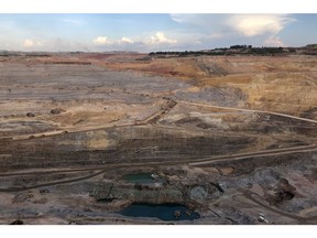 An open-pit copper-cobalt mine operated by Sicomines, part of Congo's $6.2 billion minerals-for-infrastructure project with China, just outside Kolwezi in November 2019.