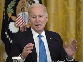FILE - President Joe Biden speaks during a meeting with the National Governors Association in the East Room, Feb. 10, 2023, in Washington. The White House says Biden will take new steps to address racial inequality throughout the federal government.