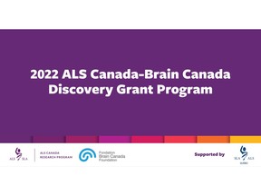 ALS Canada and Brain Canada are pleased to present the 2022 Discovery Grant Program with support from the Dr. Jean-Pierre Canuel Fund – SLA Québec.