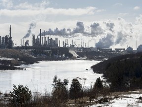 The Irving Oil Refinery is seen in Saint John, N.B. on Tuesday, Jan. 29, 2019. Canadian oil and gas companies are singing from the same songbook in the lead-up to the 2023 federal budget, and that songbook's title is the Inflation Reduction Act.