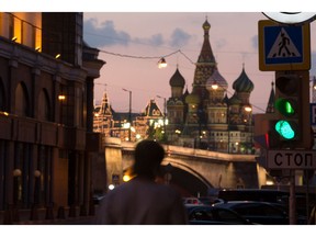 St Basil's Cathedral near Red Square in Moscow, Russia.