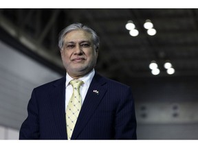 Ishaq Dar, Pakistan's finance minister, poses for a photograph following a Bloomberg Television interview on the sidelines of the 50th Asian Development Bank (ADB) Annual Meeting in Yokohama, Japan, on Friday, May 5, 2017. Dar said Pakistan's central bank's current acting governor probably wouldn't be the permanent choice, as the country's economy faces headwinds before elections next year. Photographer: Kiyoshi Ota/Bloomberg