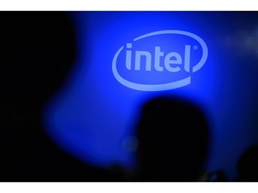 The Intel Co. logo is displayed in the company's booth at the Tokyo Game Show 2017 at Makuhari Messe in Chiba, Japan, on Friday, Sept. 22, 2017.  Photographer: Akio Kon/Bloomberg