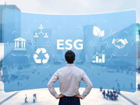 Concept art of investing contemplate ESG options
