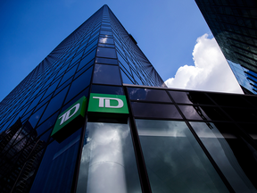 Facade of TD Bank outlet