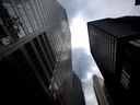 Bank towers in Toronto's financial district.