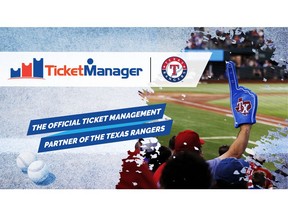 The Rangers throw out the first pitch with TicketManager software and services supporting all suite holders and season ticket holders