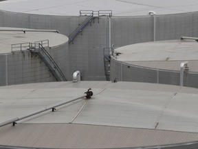 Oil storage tanks