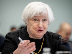 Treasury Secretary Janet Yellen testifies before a House appropriations subcommittee hearing on Capitol Hill, Wednesday, March 29, 2023, in Washington.