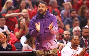 Drake at a Raptors game in Toronto. The rapper was a big-spending early adopter of Stakes.com and last year signed a US$100 million a year endorsement deal with the company, according to two people familiar with the details.