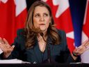 Finance Minister Chrystia Freeland's budget calls for a total of new spending of about $43 billion between now and 2027-28.