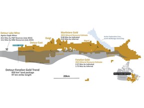 Wallbridge's Detour-Fenelon Gold Trend land package