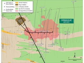 Geological map of the Ormaque deposit area