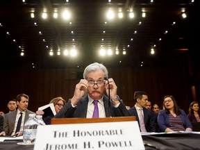 Federal Reserve Chair Jerome Powell testifies before a U.S. Senate Banking, Housing, and Urban Affairs Committee hearing in Washington on March 7.