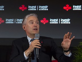 Industry Minister François-Philippe Champagne speaks during the PDAC Conference at the Metro Toronto Convention Centre.