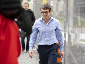 Cameron Ortis, a senior intelligence official at the RCMP, leaving the courthouse in Ottawa after being granted bail in 2019.