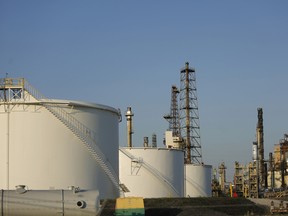 Oil storage tanks at the BP-Husky Toledo Refinery operated by BP Plc in Oregon, Ohio.