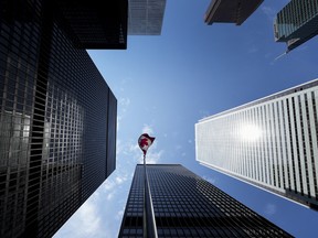 The Bay Street Financial District in Toronto.