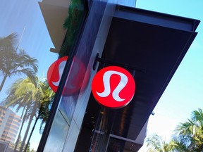 A Lululemon Athletica Inc. sign at a shopping mall in San Diego, California.