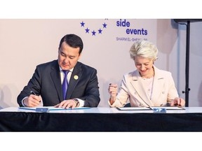 November 8, 2022, Kazakhstan Prime Minister of Kazakhstan Alikhan Smailov and European Commission President Ursula von der Leyen sign strategic partnership  on raw materials, batteries and renewable hydrogen | EEAS Website (europa.eu)