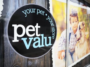 A Pet Valu store is pictured in Ottawa, Tuesday, Sept. 13, 2022. Pet Valu Holdings Ltd. raised its dividend as it reported a profit of $25.9 million in its latest quarter, down from $26.7 million a year earlier, but higher sales.