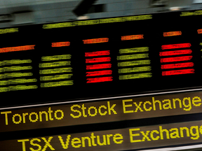 TSX ticker board