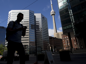 Financial district in downtown Toronto