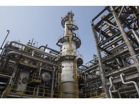 The Ecopetrol Barrancabermeja refinery in Barrancabermeja, Colombia, on Tuesday, Feb. 15, 2022. Ecopetrol says it expects organic investments in the range of $17b-$20b for 2022-2024, of which 69% is expected to be for upstream projects. Photographer: Ivan Valencia/Bloomberg