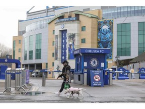 Stamford Bridge stadium, the home ground of Chelsea Football Club. Photographer: Hollie Adams/Bloomberg