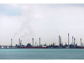 A refinery on Jurong Island in Singapore, on Wednesday, Feb. 8, 2023. Singapore is the world's biggest ship-refueling hub and a key oil distribution center in Asia. Photogrpaher: Lionel Ng/Bloomberg Photographer: Lionel Ng/Bloomberg