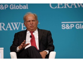 Scott Sheffield, chief executive officer of Pioneer Natural Resources Co., speaks during the 2023 CERAWeek by S&P Global conference in Houston, Texas, US, on Tuesday, March 7, 2023. The global energy industry is facing a welter of uncertainty and change -- driven by the effects of the global pandemic; shifting geopolitics and a war launched by one of the world's major energy powers; high energy prices; supply chain and infrastructure constraints; and economic instability.