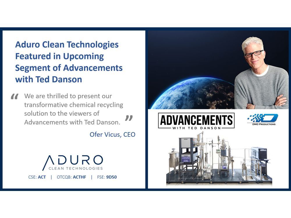 Aduro Clean Technologies Featured in Upcoming Segment of Advancements ...