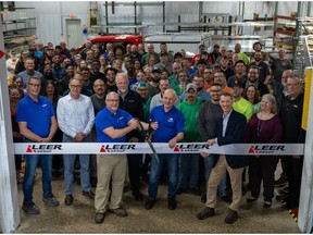 LEER Group held a ribbon cutting ceremony on Wednesday, April 5, for its new commercial aluminum cap manufacturing facility at its Midwest location.