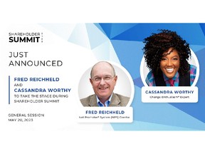eXp's Shareholder Summit: Net Promoter® System (NPS) Creator Fred Reichheld Will Appear in Fireside Chat With Glenn Sanford on May 20 and Change Enthusiasm® Expert Cassandra Worthy Will Give the Final Keynote on May 20